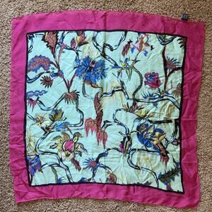 Rosabotanica Balenciaga Flower Floral Limited Edition 100% Silk Scarf Made Italy